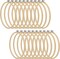 20 PCS 8 Inch Bamboo Embroidery Hoop, 20cm Cross Stitch Circle Ring